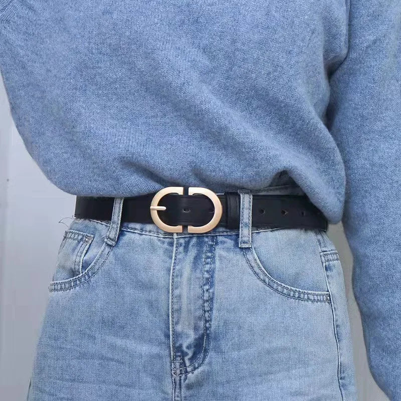 Black Belt with Metal Buckle