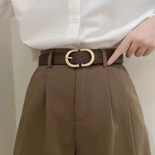 Black Belt with Metal Buckle