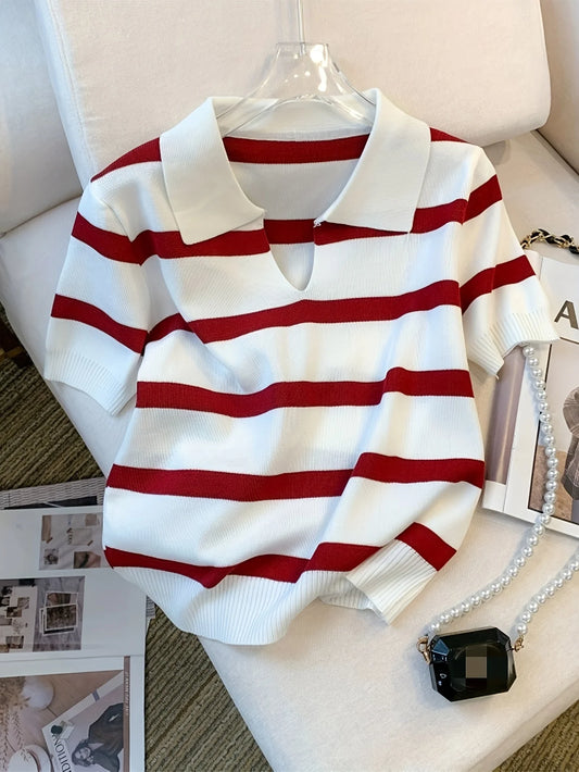 Striped Collared Sweater