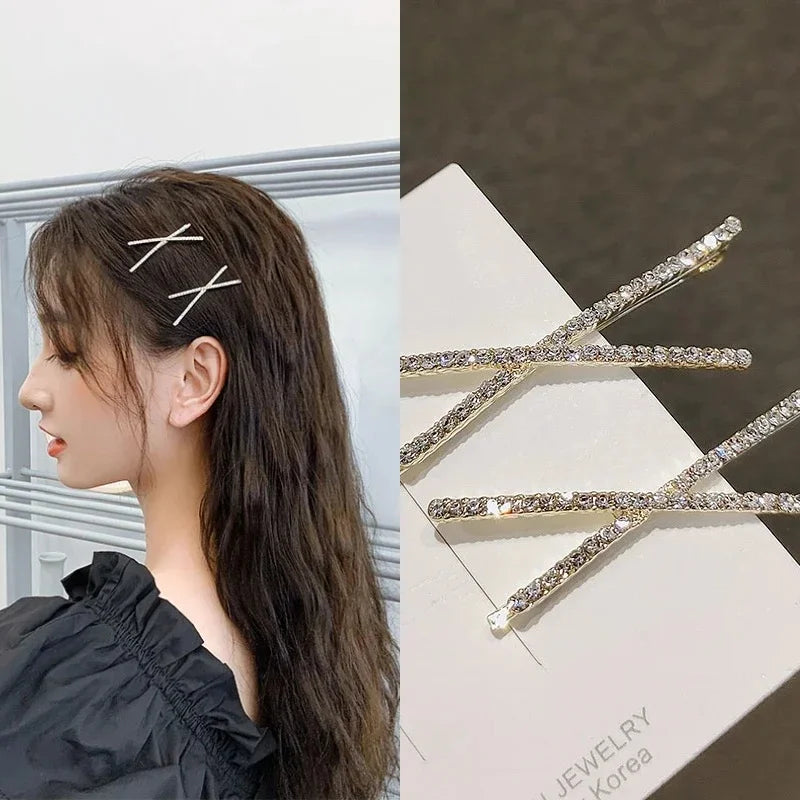 Rhinestone X Barrettes