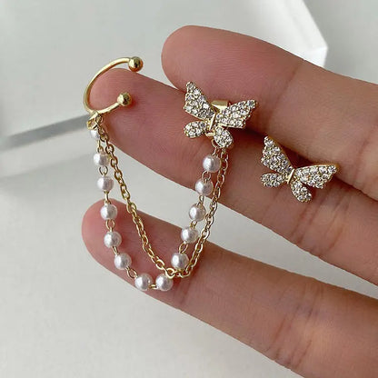 Rhinestone Butterfly Earrings