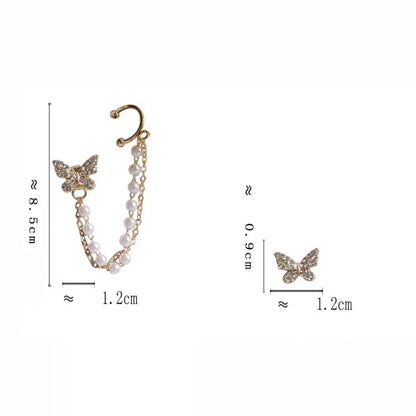 Rhinestone Butterfly Earrings